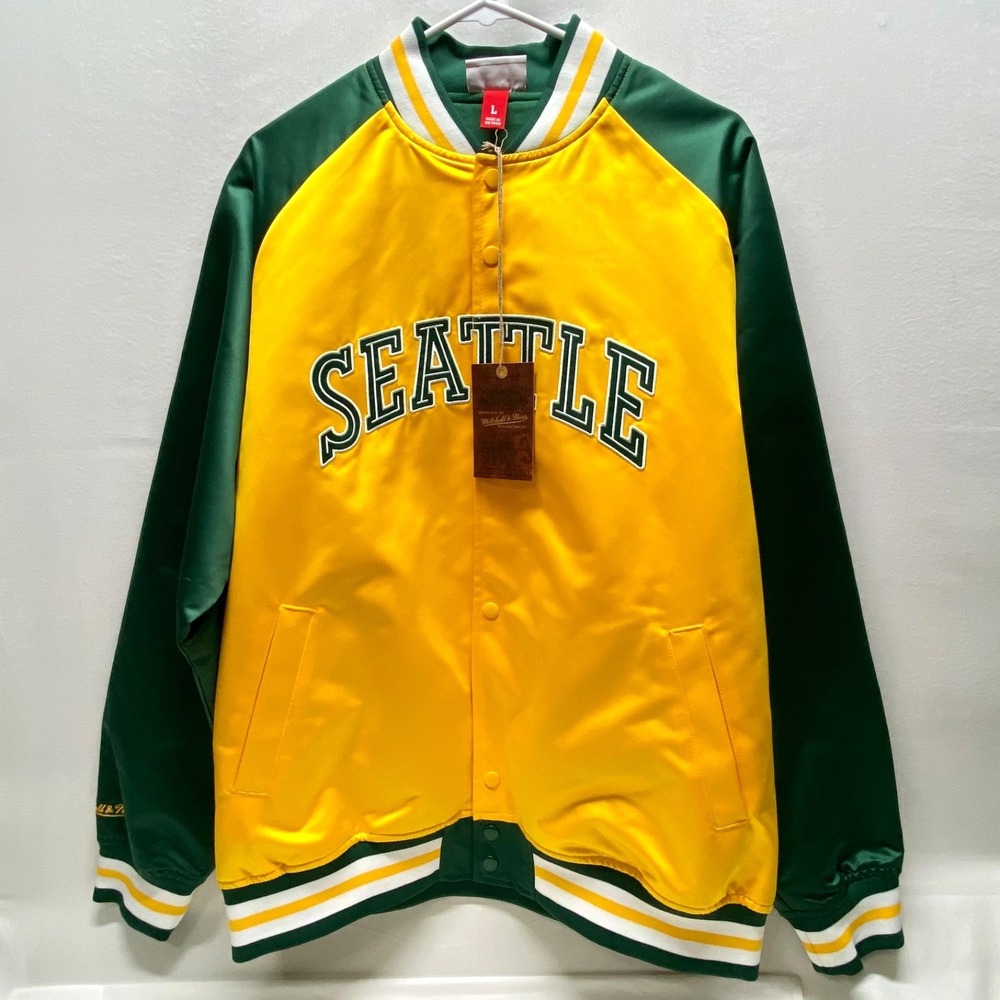 Seattle Supersonics NBA Jacket Large LW LS 206 Basketball Coat HWC M‎ & N NWT